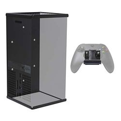 HIDEit Soportes para Xbox Series X y Controlador, Soporte de Acero para Controlador Series X y Xbox, Kit de Montaje en Pared Pro Bundle para Xbox Series X y Soporte de Controlador sumergido de Goma,