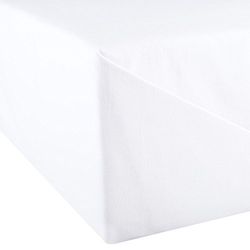 aqua-textil Sábana Superior sin elástico 150 x 250 cm algodón Blanco edredón Ligero de Verano