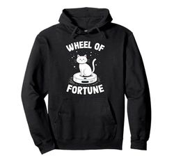 Wheel Of Fortune Cat On Robot Vacuum Cleaner Cat Pullover Hoodie