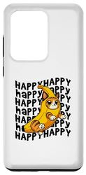 Coque pour Galaxy S20 Ultra Happy Banana Cat Meme Bananacat Happy Kitty Amoureux des chats Meme