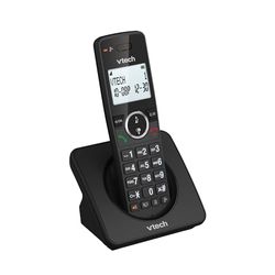 VTech ES2000 Téléphone sans Fil DECT avec Blocage d'appel, contrôle du Volume, Identification de l'appelant/Appel en Attente, 18 Heures d'autonomie, numérotation Rapide, Noir