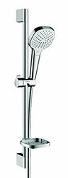 hansgrohe Croma Select E Vario shower set 0.65m, 3 jet types, with soap dish, white/chrome