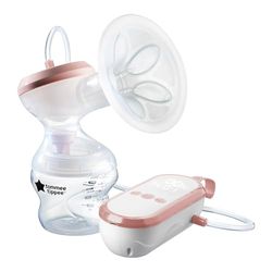 Tommee Tippee Made for Me enkele elektrische borstkolf, siliconen masserende beker, oplaadbaar via USB, stil, draagbaar, express-modi, inclusief babyfles