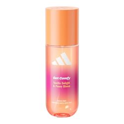 adidas Vibes Get Comfy Fragrance Hair & Body Mist, Ambery Fragrance with Notes of Vanilla Delight & Peony Bloom, Mood-Boosting, For Any Occasion, 150ml