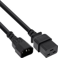 InLine 16659H netadapterkabel, IEC-60320 C14 naar C19, 3x1,5mm², max. 10A, zwart, 3m