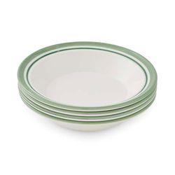 Potter's Stripe Set of 4 Soup Plates, Green
