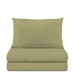 KASANOVA Parure de lit simple coton vert New Cotton