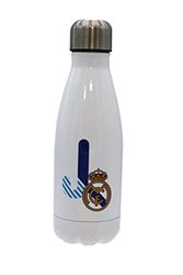 CYP Botella Personalizable Blanca de Acero 550ml Real Madrid, Unisex, Plata, Diseño Letra J