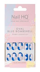 Nail HQ Oval Blue Bombshell Nails