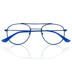 Corpootto Unisex metall läsglasögon, blå, en storlek, blå, En Storlek
