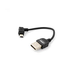 SYSTEM-S Mini cabo USB conector de ângulo reto 90 graus de ângulo reto adaptador cabo de dados cabo de carregamento 10 cm