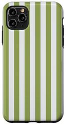 Verde Oliva Y Rosa Rayas Geométricas Líneas Patrón Rayas Carcasa para iPhone 11 Pro Max