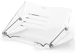 Fellowes Clarity laptopstativ, höjdjusterbart, transparent