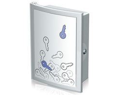 Han 4023-11 - Caja para Llaves (con Cerradura, Capacidad para 63 Juegos de Llaves, 260 x 118 x 340 mm), Color Gris