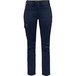 Texstar WP37 Pantalon stretch fonctionnel pour femme Bleu marine Taille W34/L32