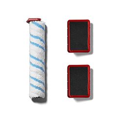 Vileda Set di Ricambio di base per Vileda Jet Clean, 2 filtri e 1 Rullo in Microfibra, in Poliestere, Bianco/Rosso, Normale