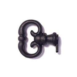 cyclingcolors Vintage Style Open Barrel Skeleton Key Hole Head Furniture Cabinet Antique (Key Head-Black Iron)