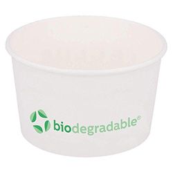 2.000 stuks ijshouder 'biologisch afbreekbaar' 180 ml 210 + 30 Pla G/M2 Ø 8,7 x 5,2 cm wit pulp + pel