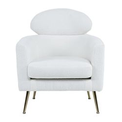 Home ESPRIT Fauteuil wit zilver metaal 71 x 75 x 95 cm