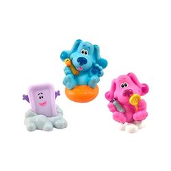 Famosa - Pistas de Blue y Tú Water Squirters, Juguetes de Agua para Hora del baño, 3 muñecos de Blues Clues, como Blue y Magenta, coge y dispara Agua al apretarlo, Juego en la bañera (BLU13000)