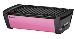 Enders Aurora Barbacoa carbon sin humo – Barbacoa pequeña con tecnología aireación, Bbq carbon con batería y conexión powerbank – Barbacoa de carbon para balcón, picnic y camping Rosa 1370