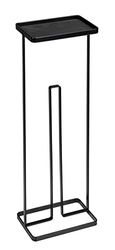 Wenko Portarotolo di Scorta 2 in 1 Gissi con Ripiano, Portarotolo di Carta Igienica da Pavimento per Massimo 3 Rotoli, con Superficie D’Appoggio Antiscivolo, in Acciaio Nero, 18 X 52 X 12 Cm