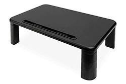 DIGITUS Suporte ergonómico para monitor, suporte para ecrã de 3 alturas, capacidade de carregamento de 10 kg, suporte para tablet e smartphone