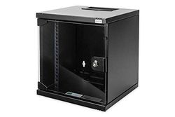 DIGITUS Armoire réseau 10 pouces - 6U - Montage mural - HxLxP 330x312x300mm - Profondeur utile 250mm - Noir