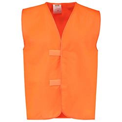 Tricorp 453012 Säkerhet utan reflexremsor varningsväst, 100% polyester, 120 g/m², fluororange, storlek XL-XXL