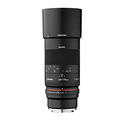 Samyang 100 mm F2.8 makro för MFT – makro teleobjektiv fast brännvidd för MFT Mount, manuellt fokus för Olympus OM-D E-M10 Mark IV, M1 Mark III, Panasonic Lumix DC-G110, DC-G91