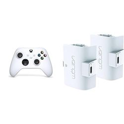 Xbox Wireless Controller – Robot White+Venom Controller Rechargeable Battery Twin Pack - White Series X & S One