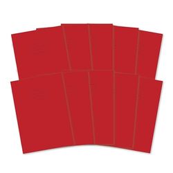 Hamelin A4 oefenboeken, 48 pagina's, rood, pak van 10 voor school, 8 mm gelinieerd en marge