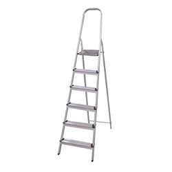 Amig - Échelle pliable 6 marches de 8 cm de Largeur | Escabeau Antidérapant avec Poignée | Légère, Stable et Résistante | Parfaite pour les Tâches Domestiques et l'Usage Professionnel