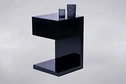 M2 Kollektion Bijzettafel Dina in zwart, B/H/D = 40x60x40cm
