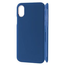KSIX Hard Case Etui Folio en TPU pour iPhone X Bleu
