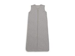Jollein Saco de Dormir de Verano de 70 cm, 100% algodón, con Cremallera, Color Gris y Blanco