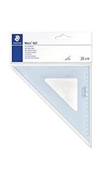 STAEDTLER Mars 567 26-45, squadra da disegno 45°/45° 26 Cm, plastica blu trasparente