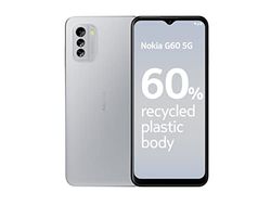 Nokia G60 5G Smartphone, 6.58” HD+ 120Hz display, 4GB RAM & 64GB Storage, Android 12 & 3 OS upgrades, 50MP AI rear camera, 3 Years of Warranty, made of 60% Recycled Plastic, 2 Day battery life – Grey