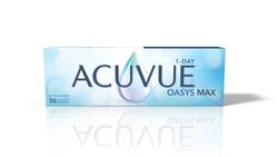 Acuvue Oasys Max 1-Day,lenti a contatto giornaliere,comfort tutto il giorno e visione nitida,filtrano la maggior parte della luce blu-viola* ;30 lenti,-9.50 diottrie,BC 9.0,DIA 14.30