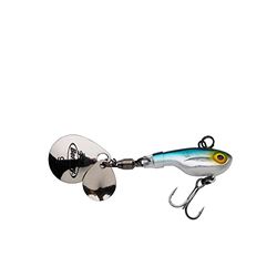 Berkley Pulse Spintail, Jig Lure with Spinner Blade & Berkley Fusion Treble Hook - Long Casting Hard Bait for Perch, Trout, Pike, Unisex,Blue Silver Glitter, 21g | 75mm