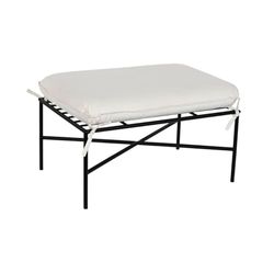 Home ESPRIT Reposapiés Blanco Negro Metal Urbano 75 x 50 x 45 cm