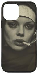 Cool nun smokes, resistance, rebellious nun Case for iPhone 12 mini