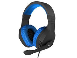 GENESIS Argon 200 - Auriculares Gaming 2.0 con Microfono, MiniJack 3.5x2, Control de Volumen, Color Azul