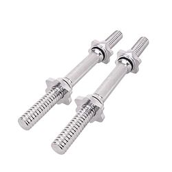 Coppia Manubri Corti da 35 cm N° 2 Dumbbell Bilancieri Dritti con Chiusure a Vite Farfalla Set Bodybuilding Home Gym Diametro 25 mm