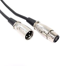 BeMatik - Audiokabel microfoon XLR 3-pins mannelijk naar vrouwelijk 15m