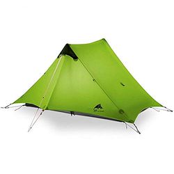 3F UL GEAR Lanshan 2 Tent 2 Persoon Oudoor Ultralight Camping Tent 3 Seizoen Professionele 15D Silnylon Stangloze Tent 4 Seizoen (2P Groen 3 Seizoen)