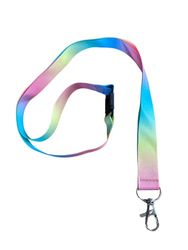 AVERY - 1 halsketting met regenboogpatroon, 44 cm lang x 2 cm breed