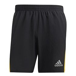 adidas Own The Run Shorts Pantaloncini Corti, Black/Bold Gold/Reflective Silver, XS 5 inch Men's