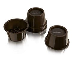 Slipstick CB654 alzatine da 5 cm per letti e mobili, aggiunge 50 mm altezza alla sedia (set di 4 rialzi), supporta 1020 kg, marrone