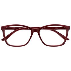 The Reading Glasses Company Gafas De Lectura Marrón Oscuro Rojo Lectores Grande Estilo Diseñador Hombres Bisagras Resorte R51-Z +2,50 50 g